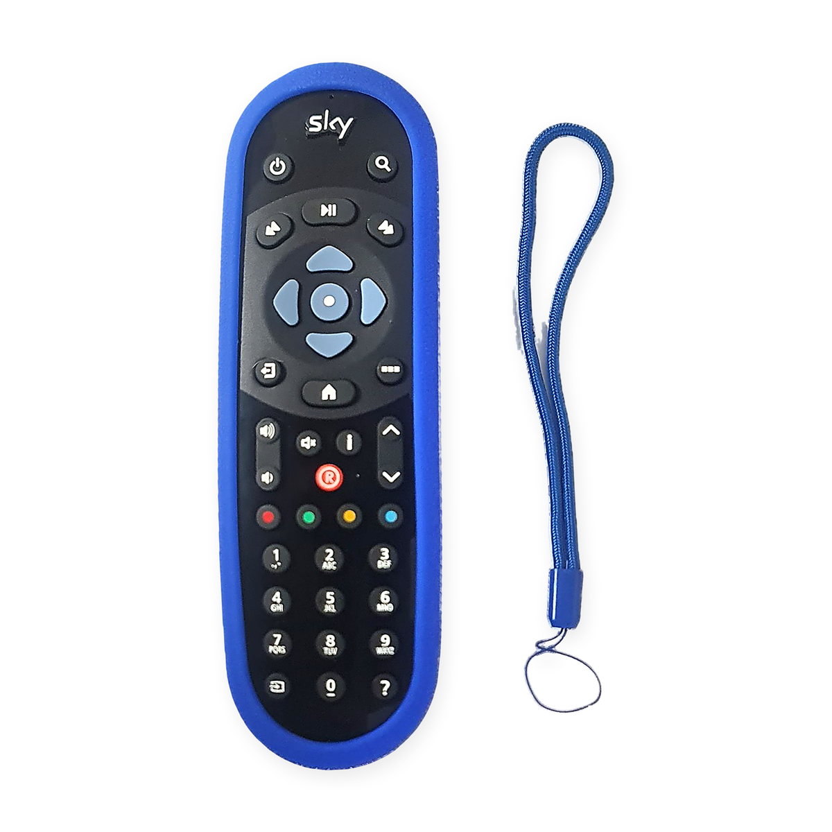 Silicone Case for Sky Q Non-Touch EC060 Remote – Blue, Shockproof with Strap - Case Only