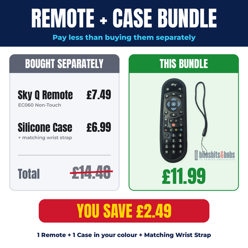 EC060 Sky Q Remote Control + Silicone Case Bundle – Non-Touch Non-Voice