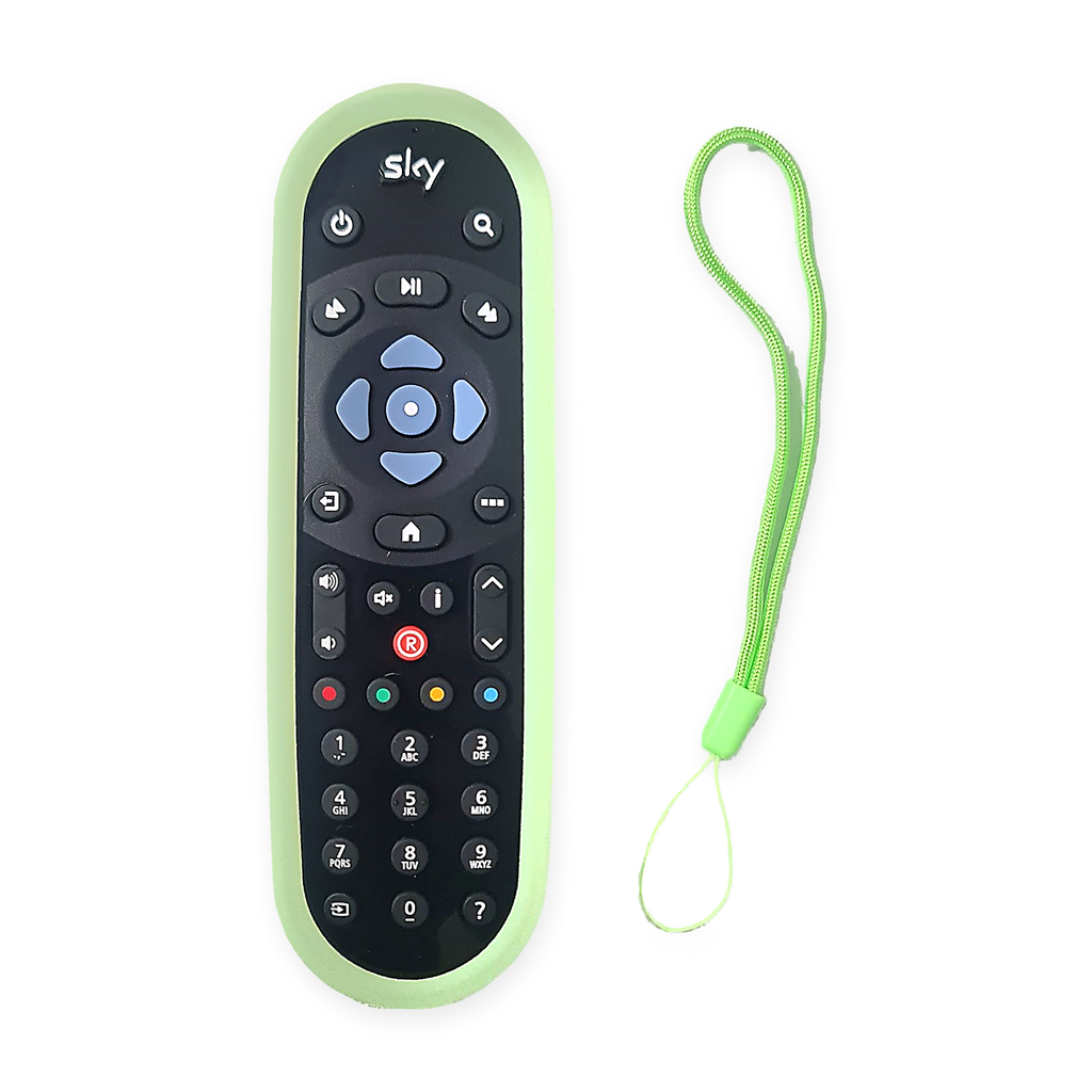 Silicone Case for Sky Q Non-Touch EC060 Remote – Luminous Green, Shockproof with Strap - Case Only