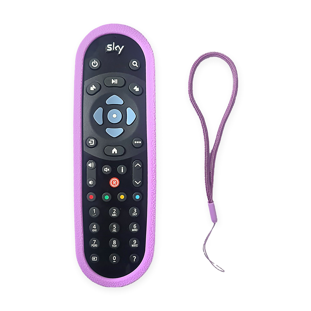 Silicone Case for Sky Q Non-Touch EC060 Remote – Purple, Shockproof with Strap - Case Only