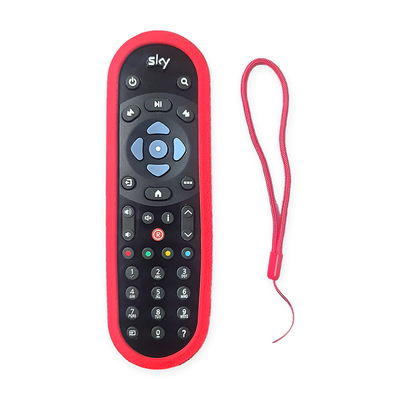 Silicone Case for Sky Q Non-Touch EC060 Remote – Red, Shockproof with Strap - Case Only
