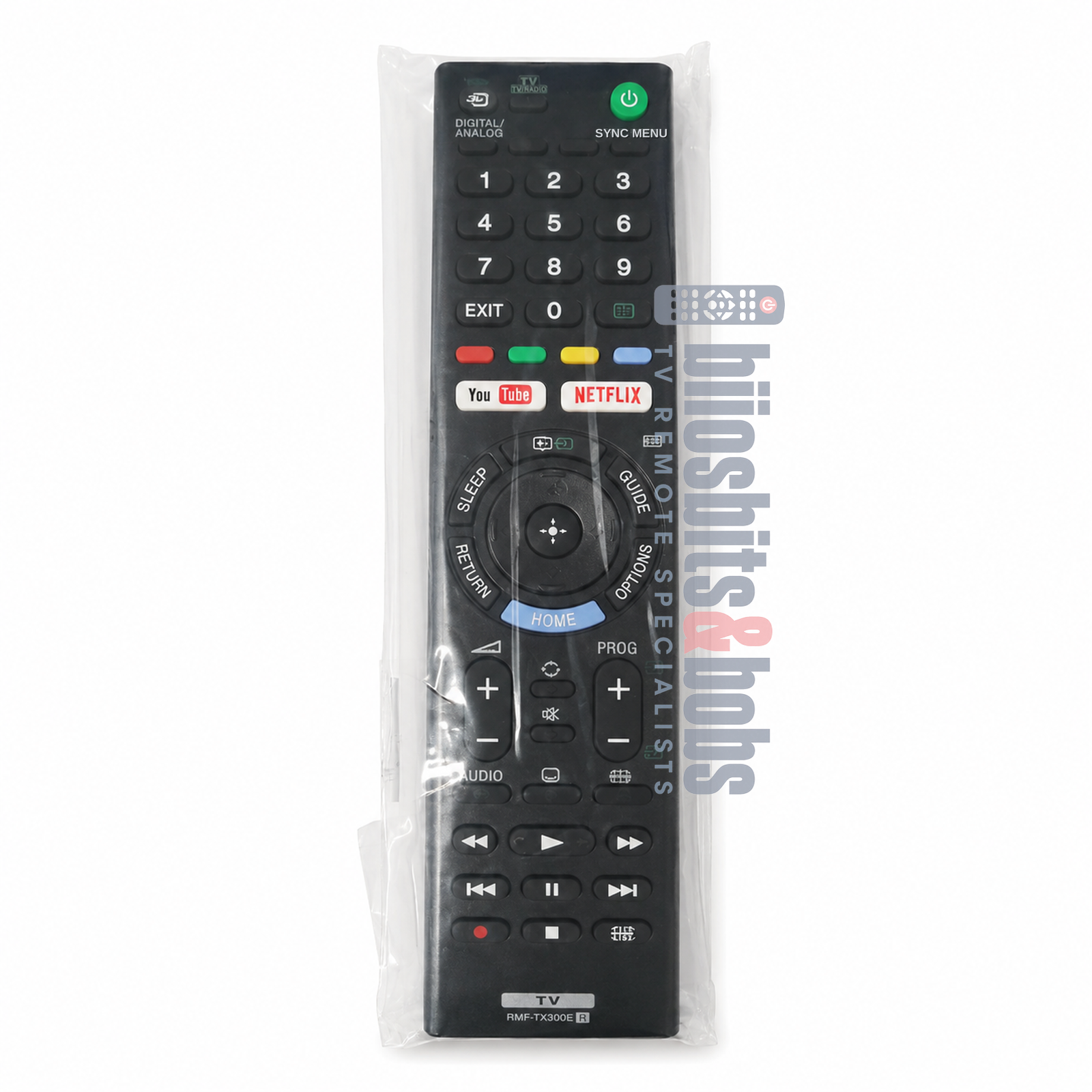 Sony RMT-TX300E Replacement Remote Control Bravia 4K HDR Netflix YouTube