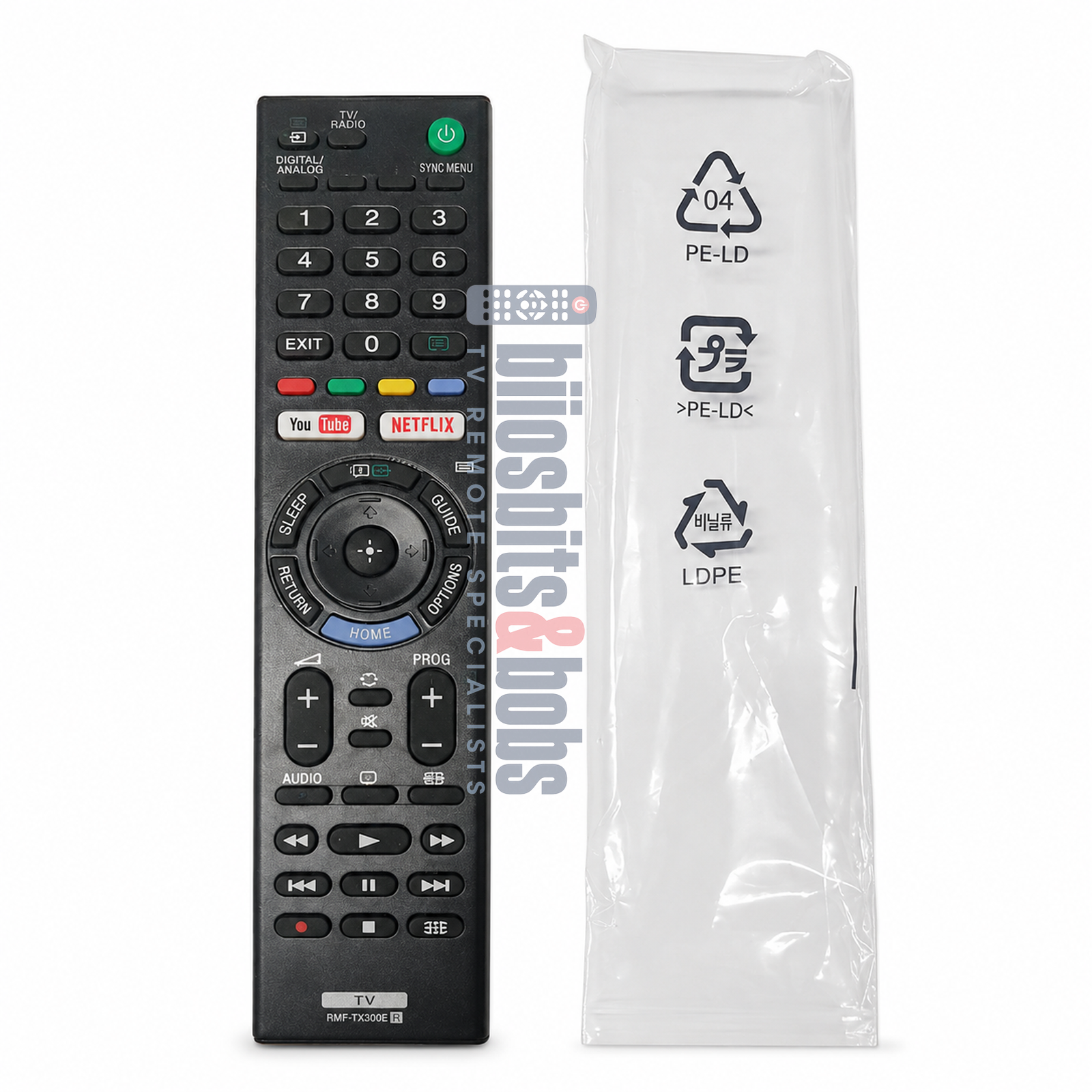 Sony RMT-TX300E Replacement Remote Control Bravia 4K HDR Netflix YouTube